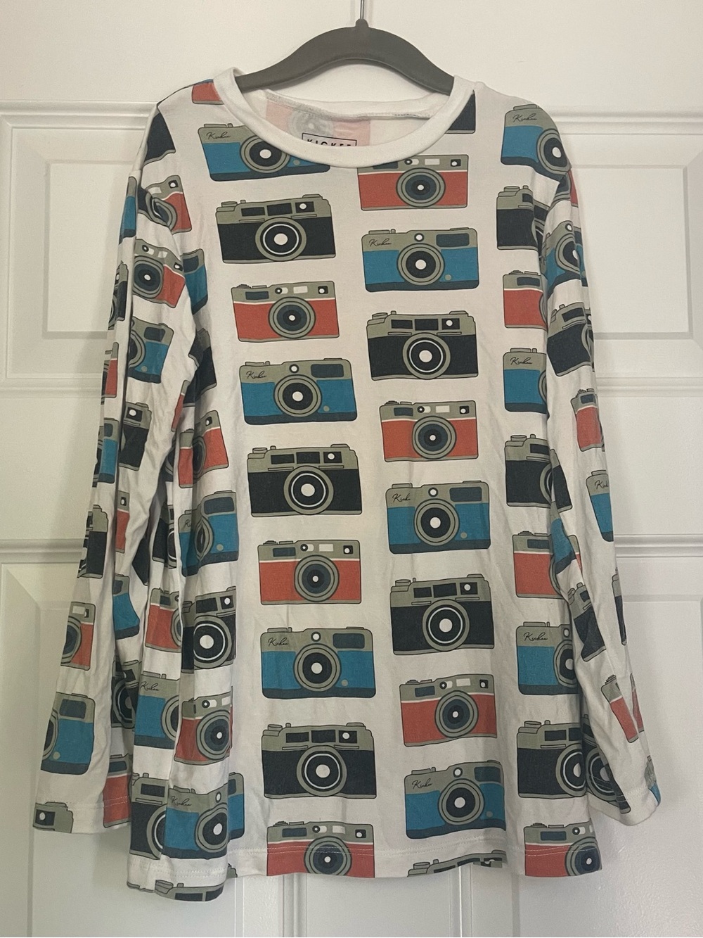 Kickee Pants long-sleeve top - unisex 8/10 - cameras